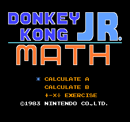 Donkey Kong title screen for Famicom